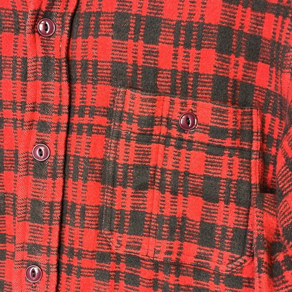 Vintage Doeskin Thick Lumberjack Flannel Long Sleeve Button Down Shirt Medium - Picture 3 of 5